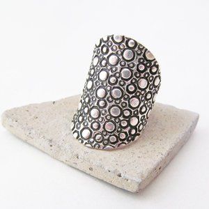 Textured Sterling Silver Ring - Size 6